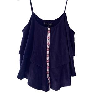 Navy Blue Layered Tank
